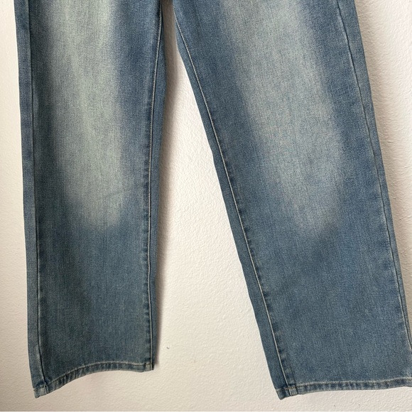 Realtakai Jeans Medium Wash Wide leg denim streetwear fashion edgy style - Picture 8 of 14